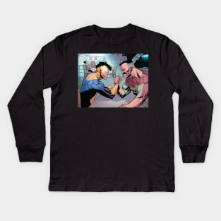 invincible vs omni man Kids Long Sleeve T-Shirt